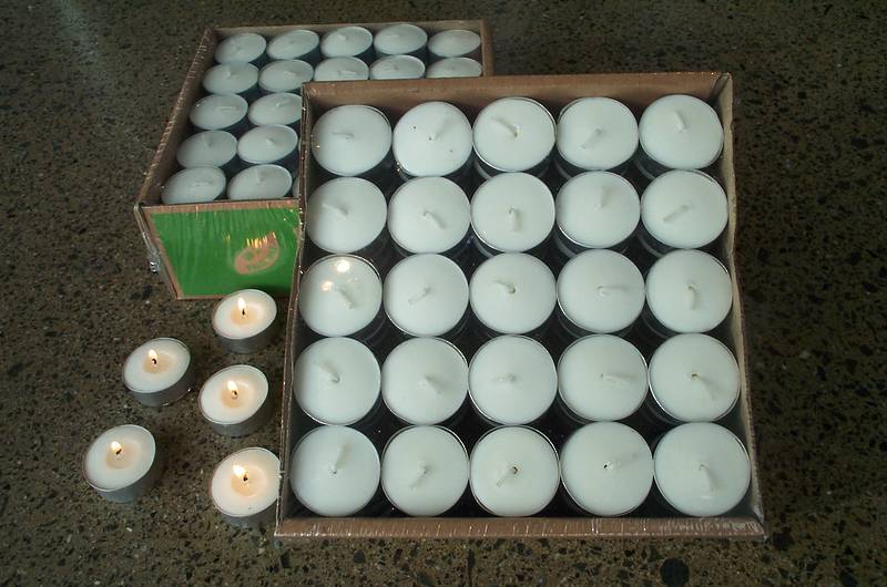 Tea Lights- Palm wax box 100 non fragrant